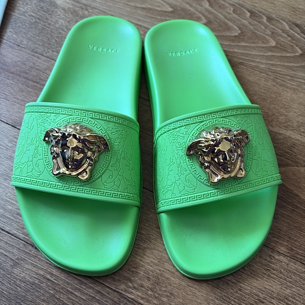 Versace Slides Size 37.5 Women’s Green Versace Slides Bloomingdales Women’s 7.5